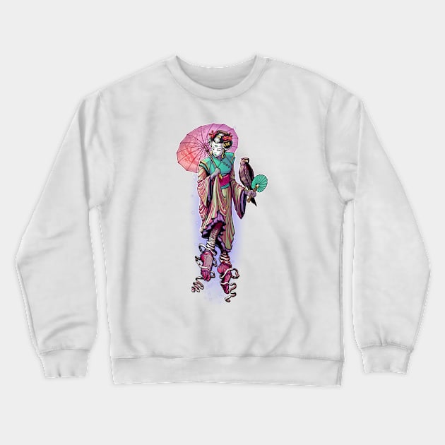 Floating Geisha Crewneck Sweatshirt by Licensetoink